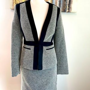 KASPER Women 2PC Unique Pattern Black White Skirt Suit Skirt Suit Size 6